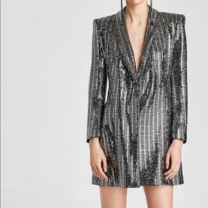 ❌SOLD❌NWT Zara Metallic Blazer Dress FW17